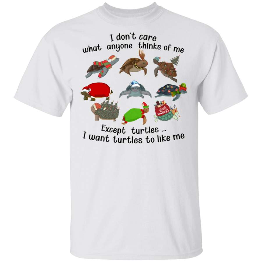 Turtle I Don’t Care What Anyone Think Of Me Shirt Christmas Items Gift For Animal Lovers