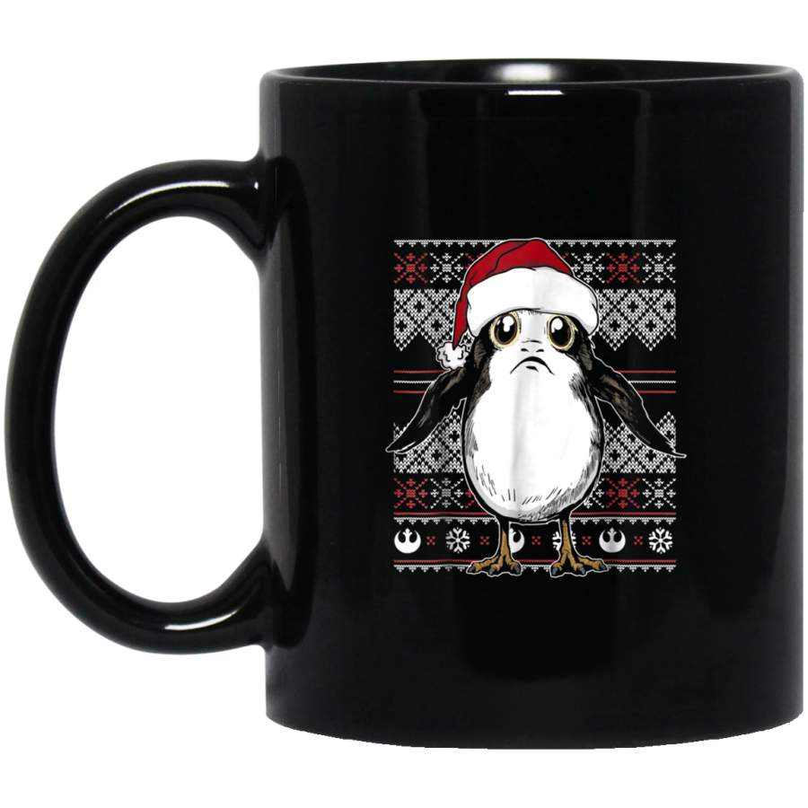 Porg Ugly Christmas Sweater Graphic Black Mug