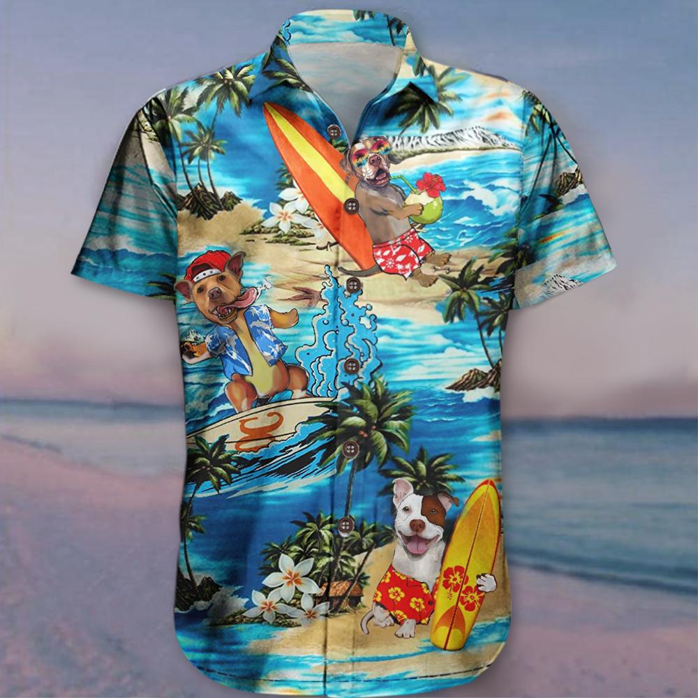 Pitbull Hawaiian Shirt Funny Family Beach Vacation 2021 Ideas Gift Ha88074