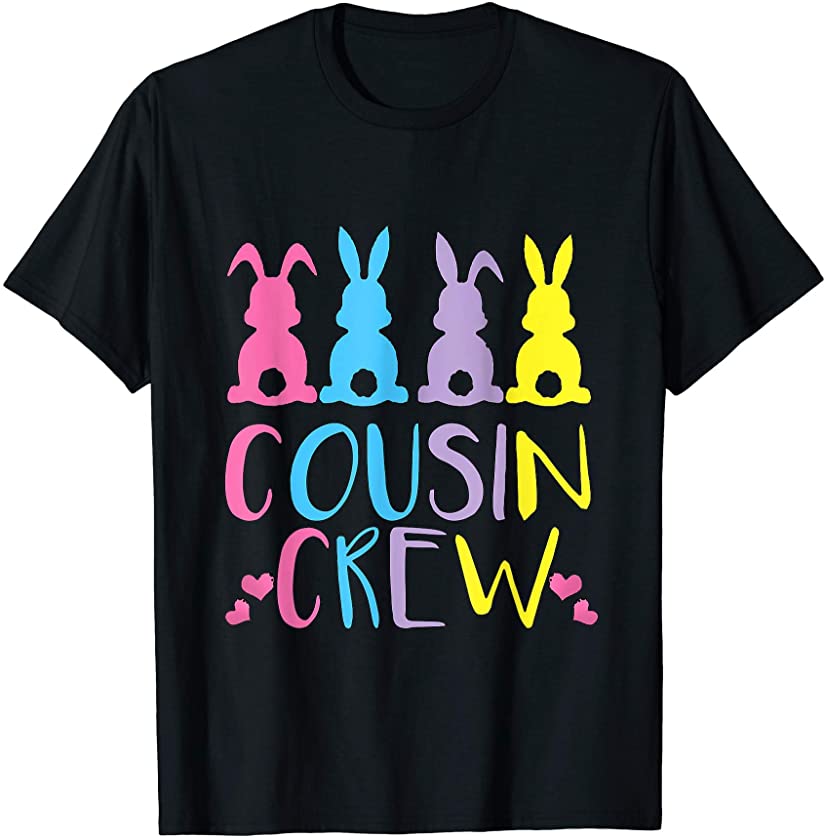 Cousin Crew Easter Bunnies Colorful Rabbits Matching T-Shirt