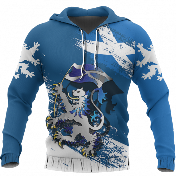 Unisex Hoodie All Over Print Lion Gifts Scottish Rampant Lion Holding The Flag Us Unisex Size Hoodie