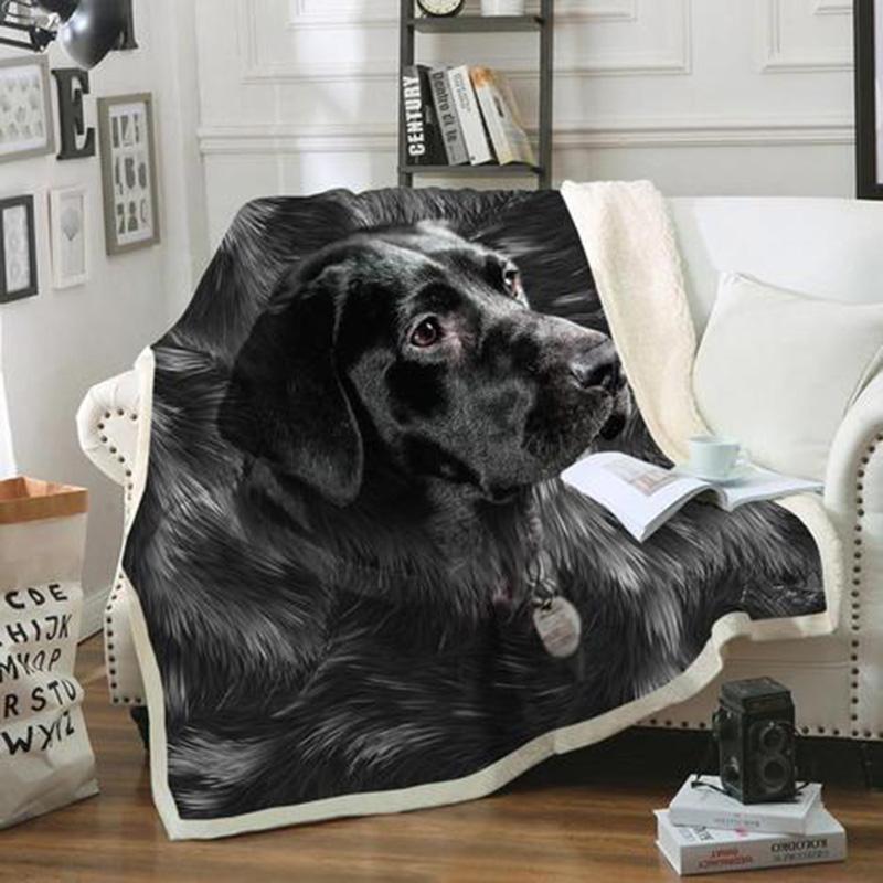 Labrador Retriever Dog Fur Dog Portrait Blanket Print Design Dog Gifts