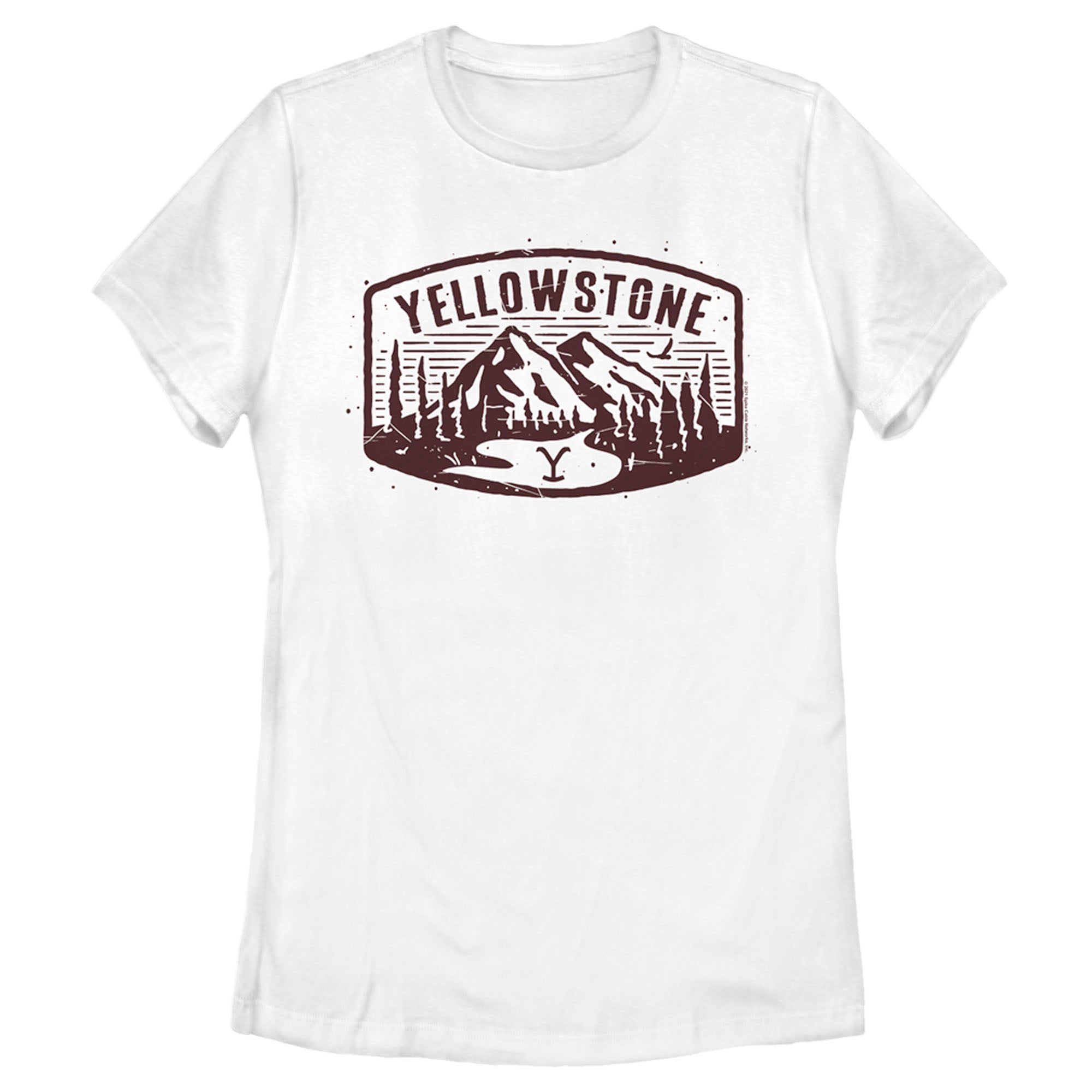 Women’S Yellowstone Brown Dutton Ranch Montana Landscape Scenery T-Shirt