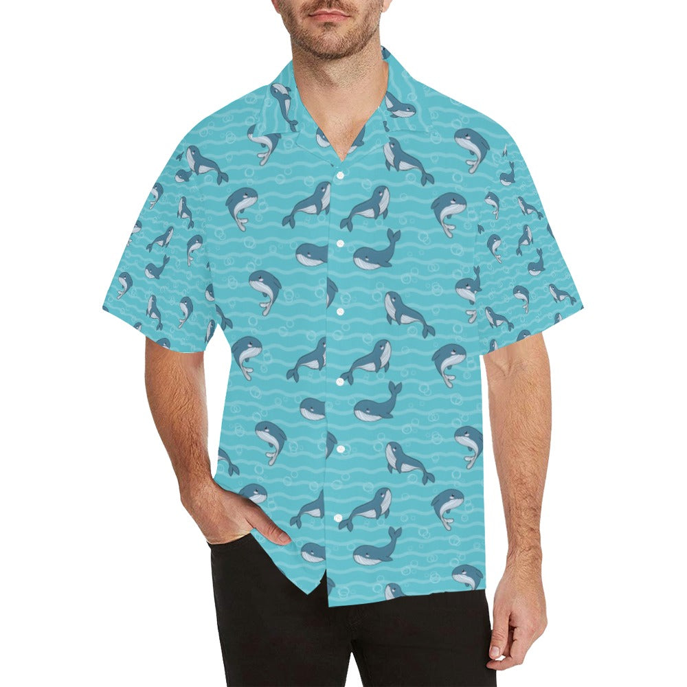 Whale Print Design Lks303 Hawaiian Shirt