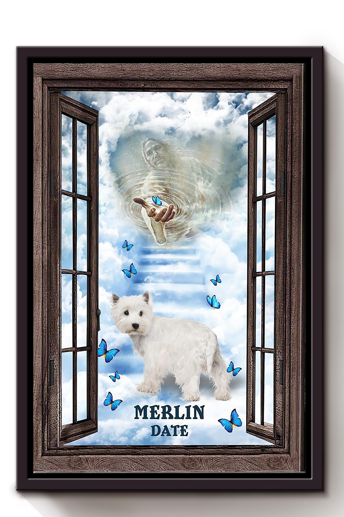 Puppy Nerlin Date God Wall Art For Christian Dog Lover Home Decor Framed Matte Canvas