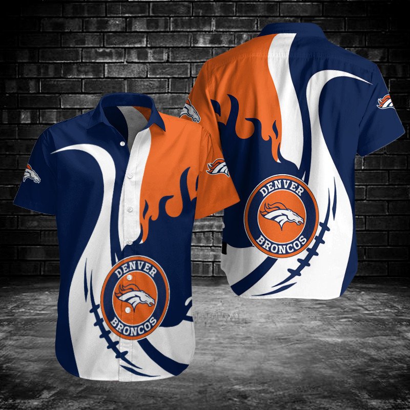 Denver Broncos Button Shirt Bg598