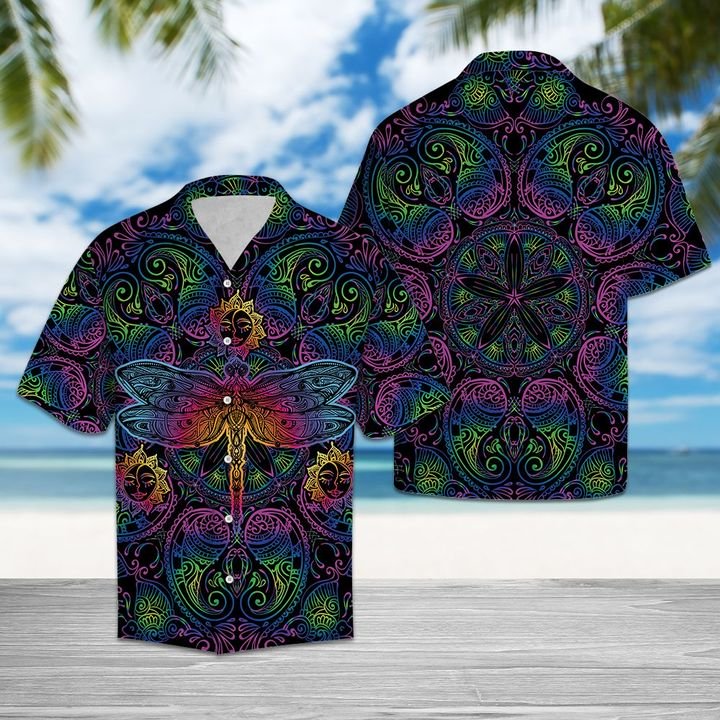 Awesome Dragonfly Hawaii Shirt Summer Button Up For Couple Ha13241