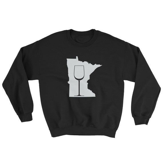 Minnesota Wine Lovers Crewneck Shirt Glazed Mn Vino Glass Food And Wine Festival Attire White Red Bottle Best Bar Tasting Shirt