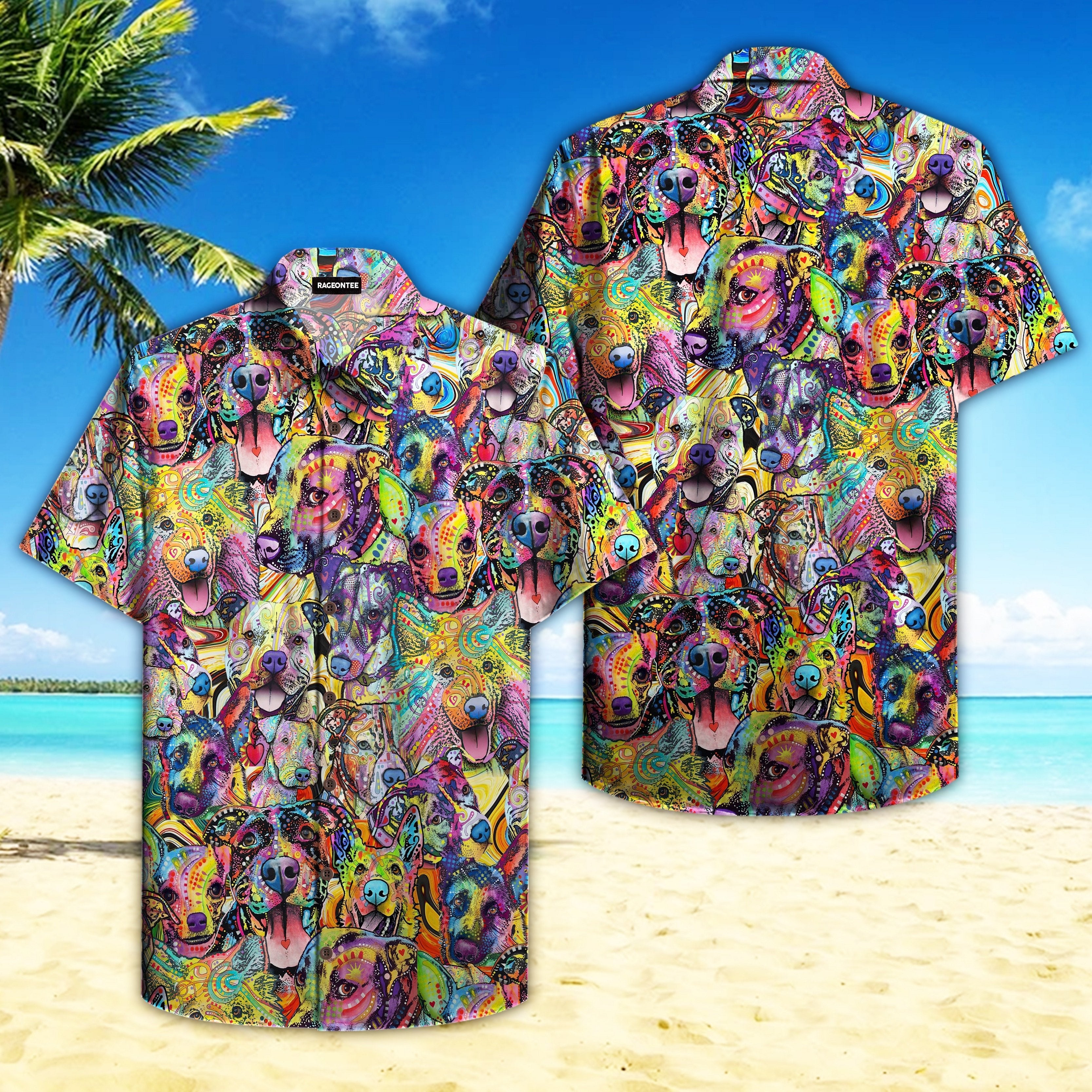 Colorful Variety Of Dogs Hawaii Shirt For Men Women Adult Ha90178