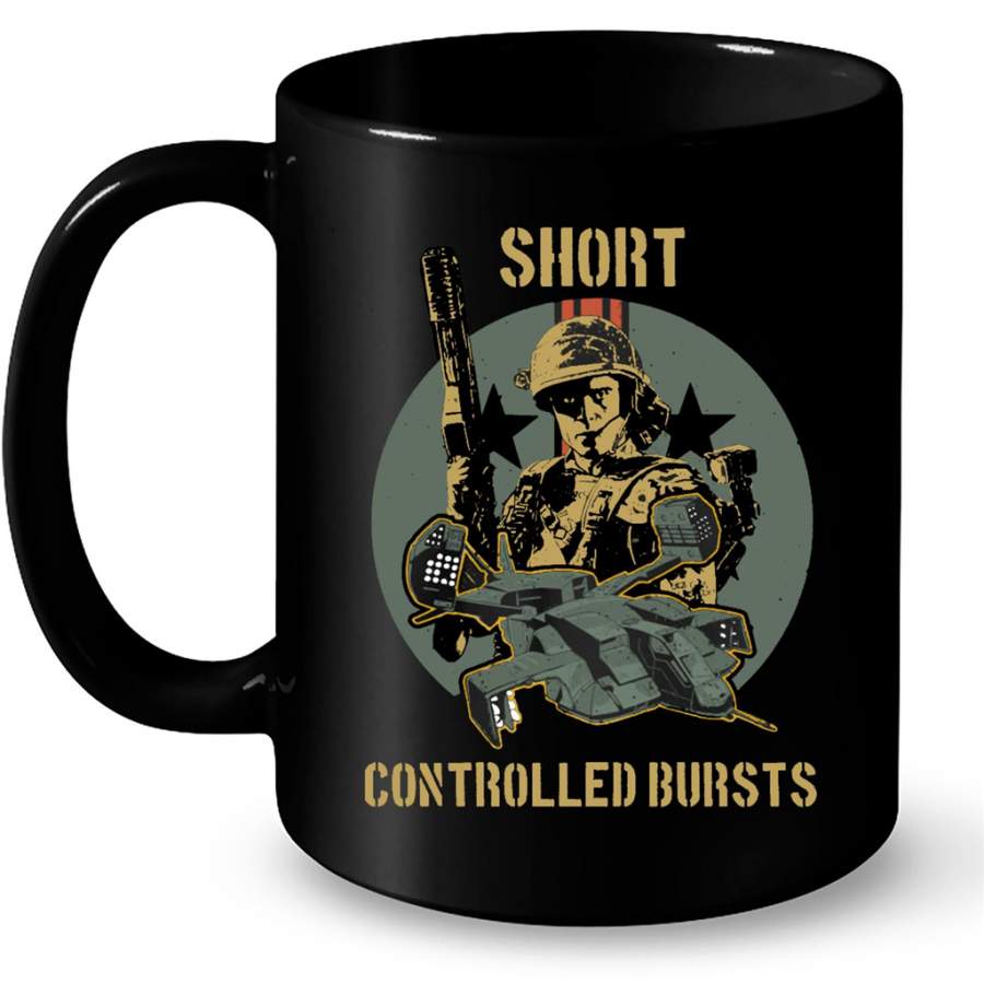 Short Controlled Bursts, Classic Vintage – Full-Wrap Coffee Black Mug