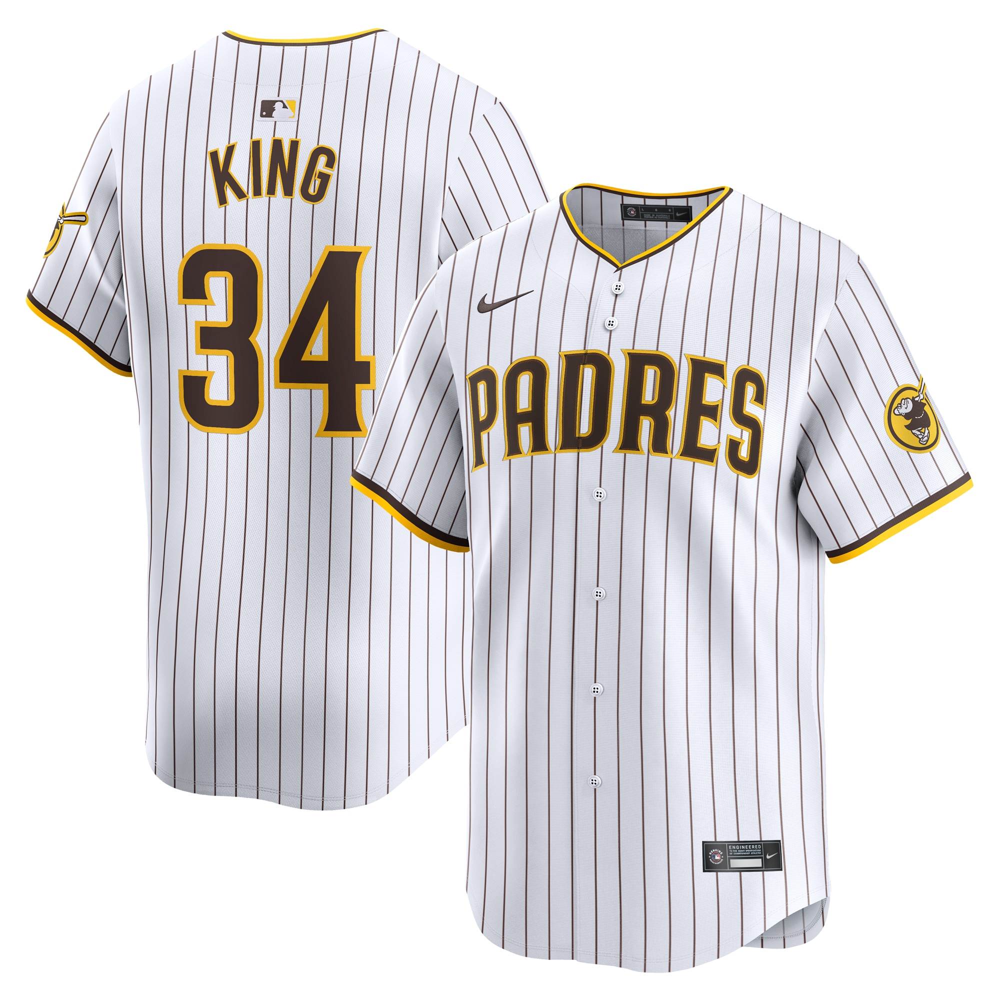 Michael King San Diego Padres Home Limited Player Jersey – White