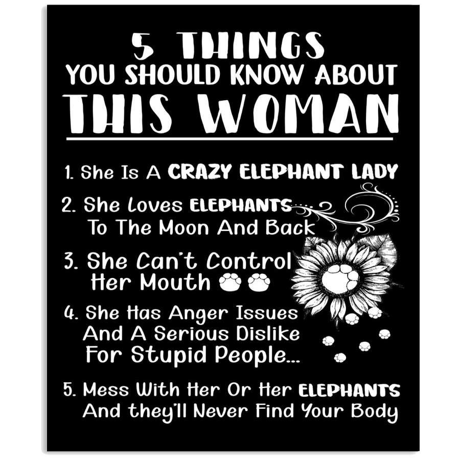 5 Things You Should Know About This Women Elephant Lovers Vertical Poster