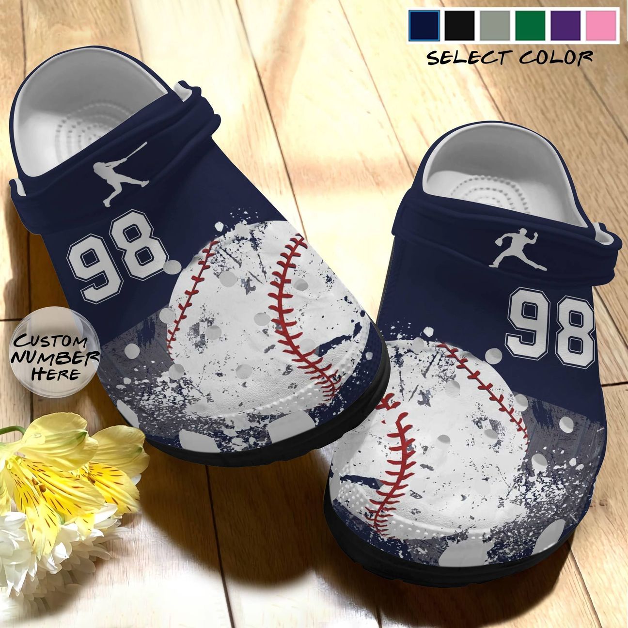 Baseball Personalized Clog, Custom Name, Text, Color, Number Fashion Style For Women, Men, Kid, Print 3D Baseball All Color Series