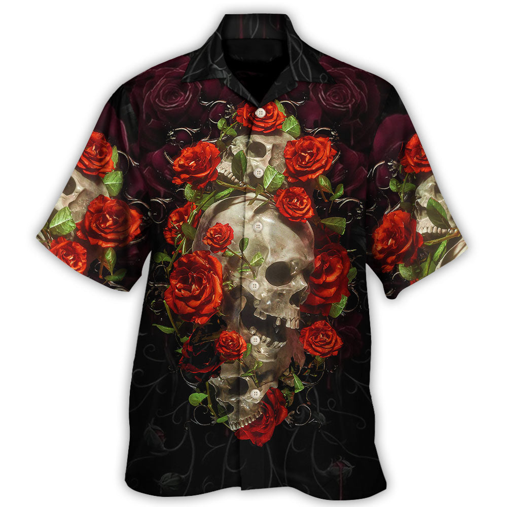 Skull And Roses Art Hawaii Shirt Ha19380