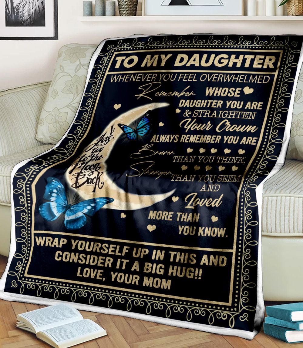 To my daughter whenever you feel overwhelmed Fleece Blanket