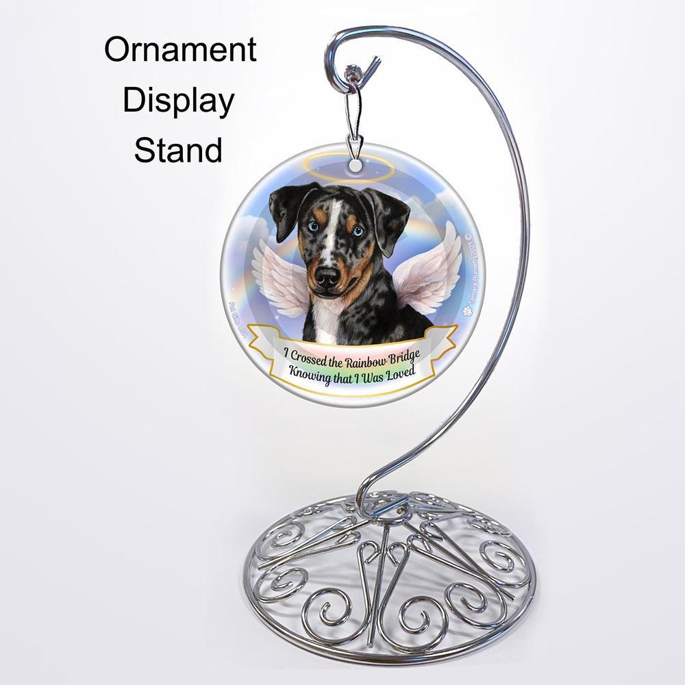 Rainbow Bridge Memorial-Catahoula Leopard Dog Porcelain Hanging Ornament