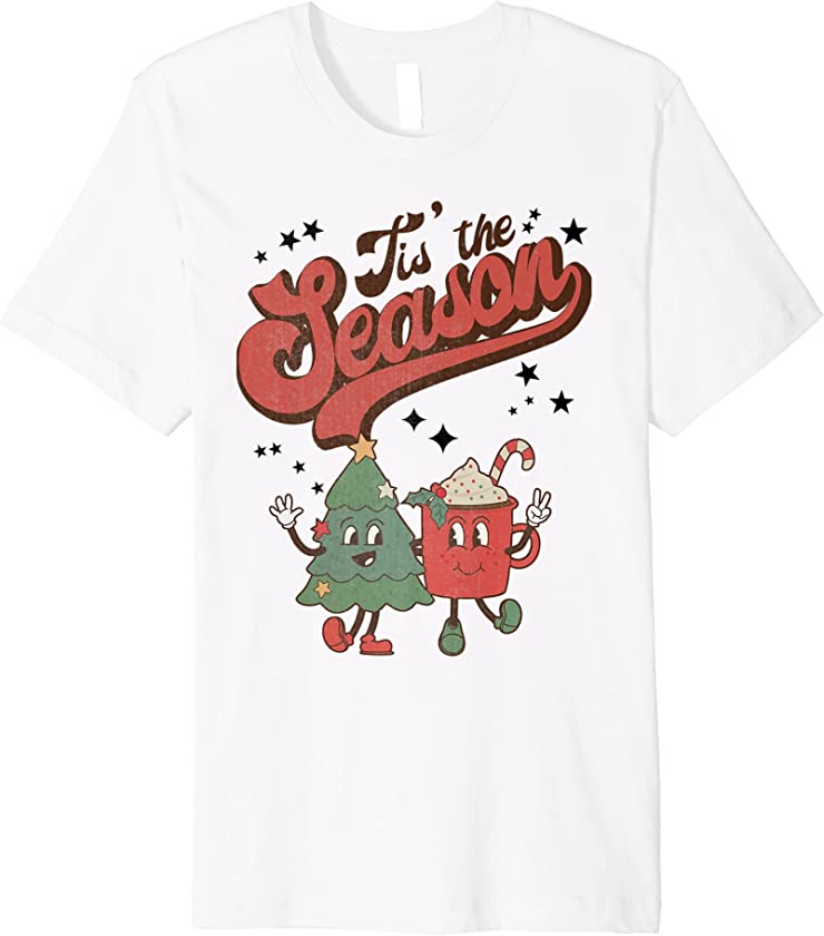 Tis The Season Christmas Tree Funny Ugly Christmas Sweaters Premium T-Shirt