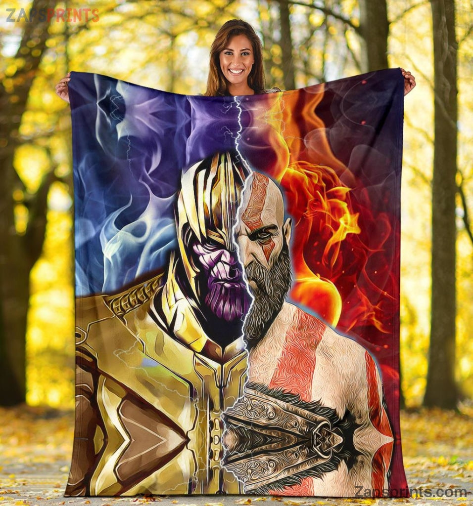 Burning Thanos & Kratos Blanket