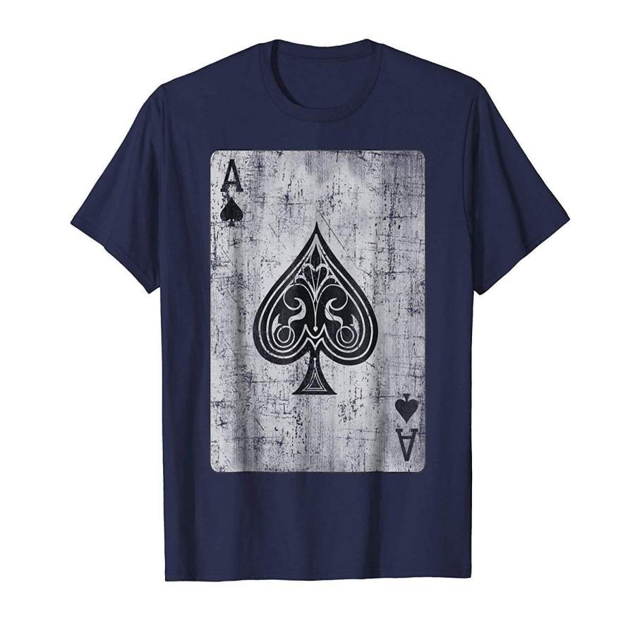 Ace Of Spades Card Gambling Poker Vintage Graphic T-Shirt