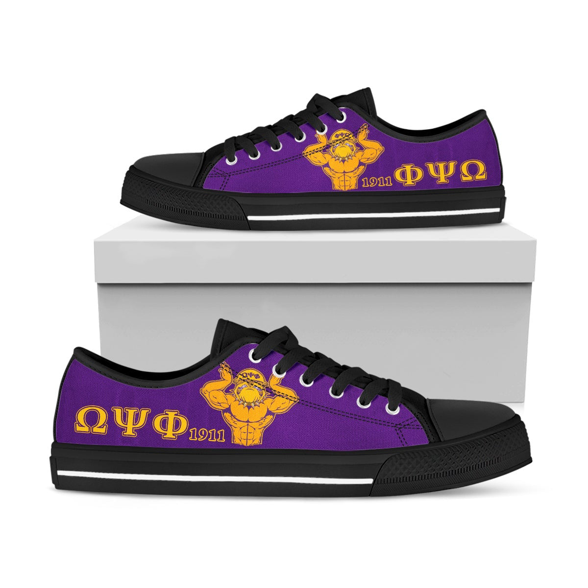 Fraternity Footwear – Omega Psi Phi Simple Low Top Shoe