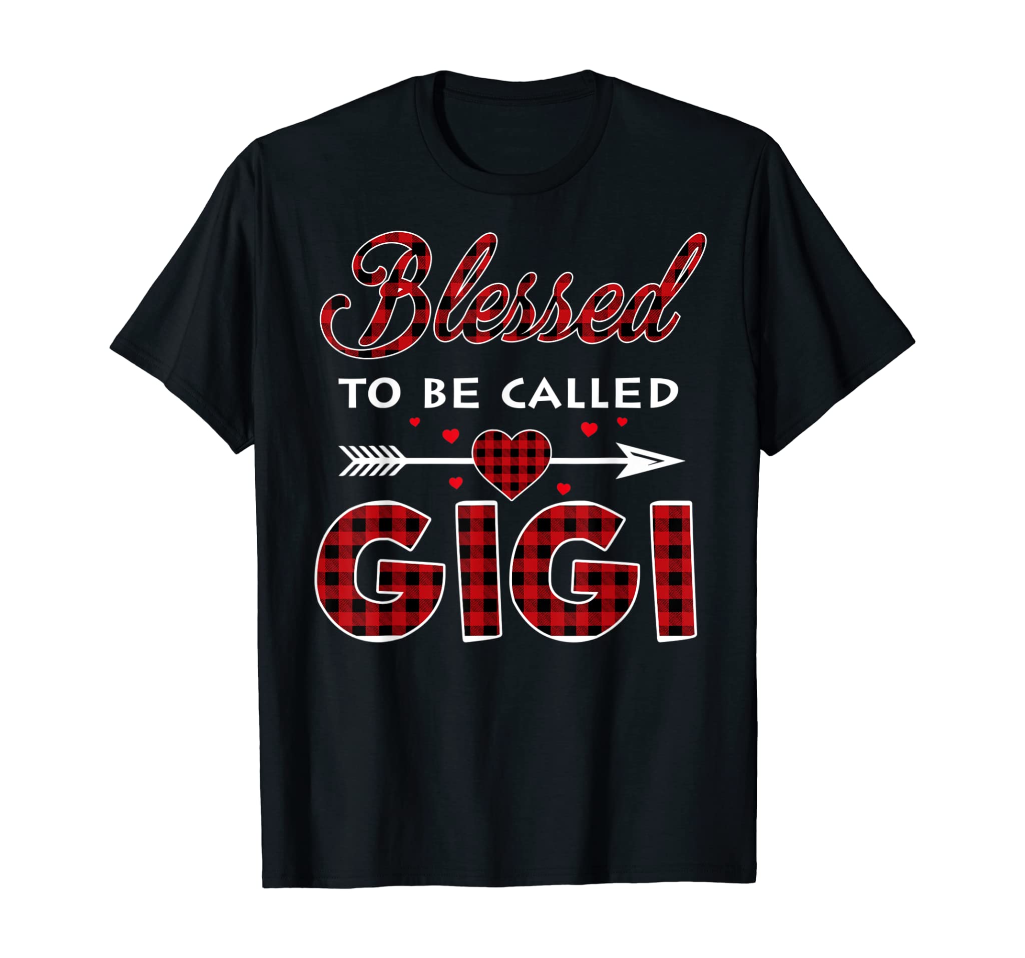 Blessed To Be Called Gigi-Buffalo Plaid Grandma Christmas T-Shirt