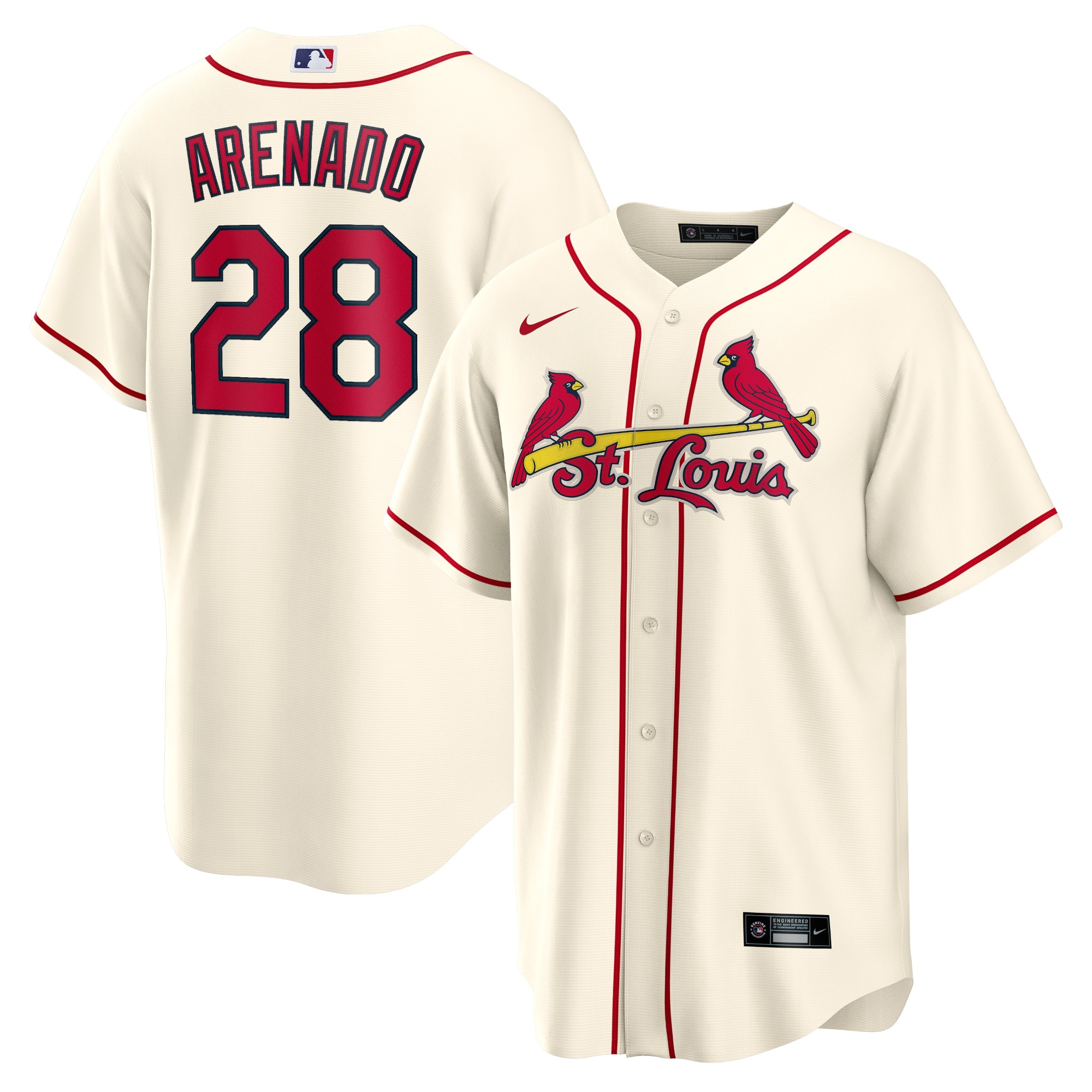 Nolan Arenado St. Louis Cardinals Alternate Official Replica Player Jersey – Cream