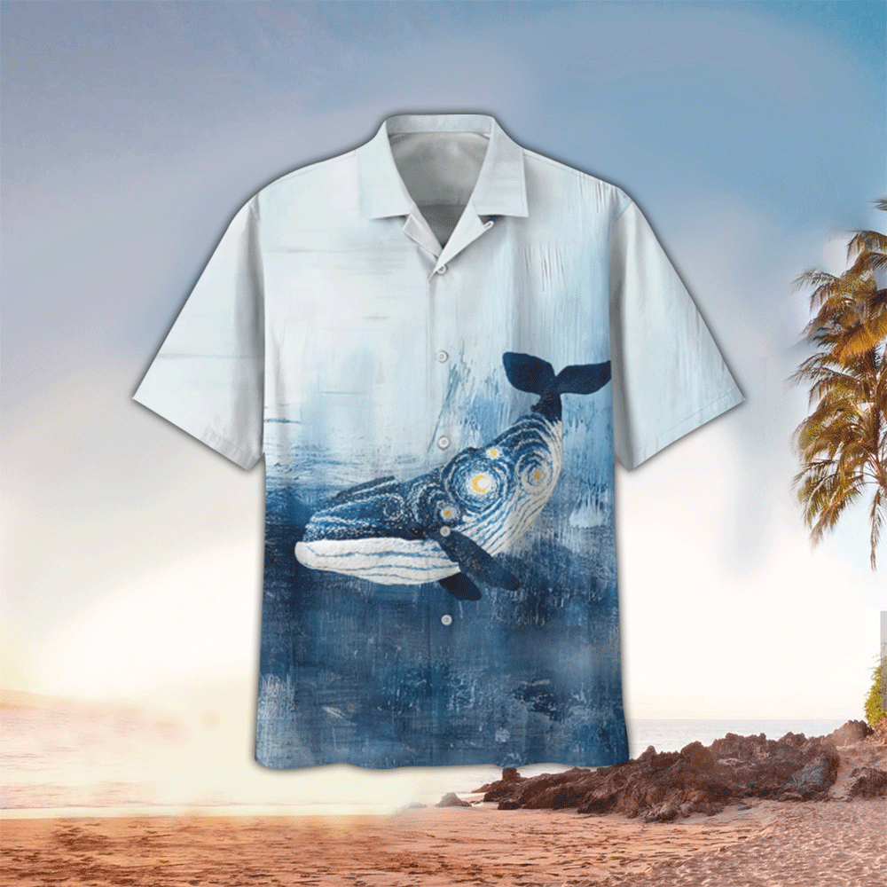 Whale Hawaiian Shirt, Perfect Gift Ideas For Whale Lover Hawaii Shirt Men, Aloha Shirt