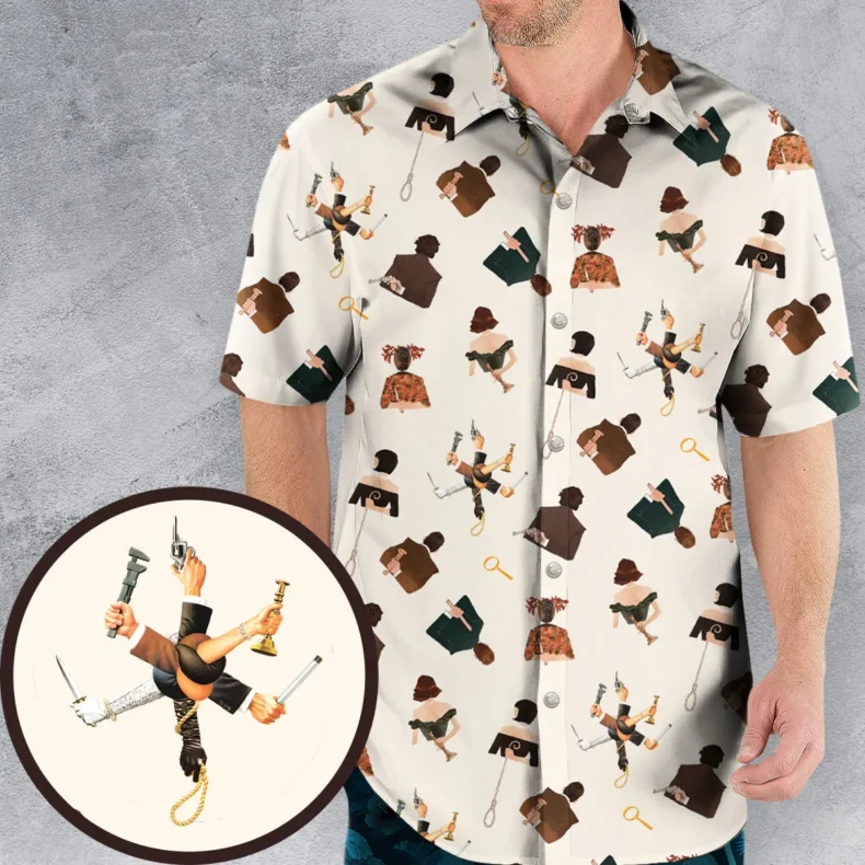 Clue The Movie Characters Pattern Hawaiian Shirt