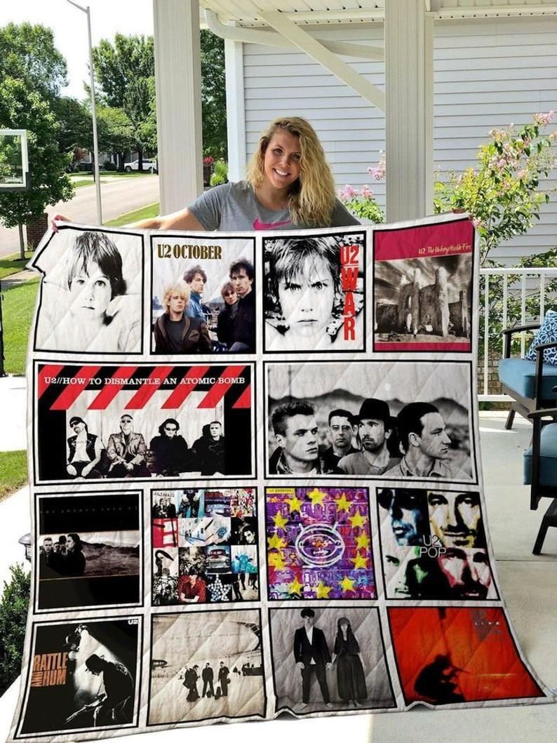 U2 October New Style Fleece Quilt Blanket Personalized Customized Home Bedroom Decor Gift