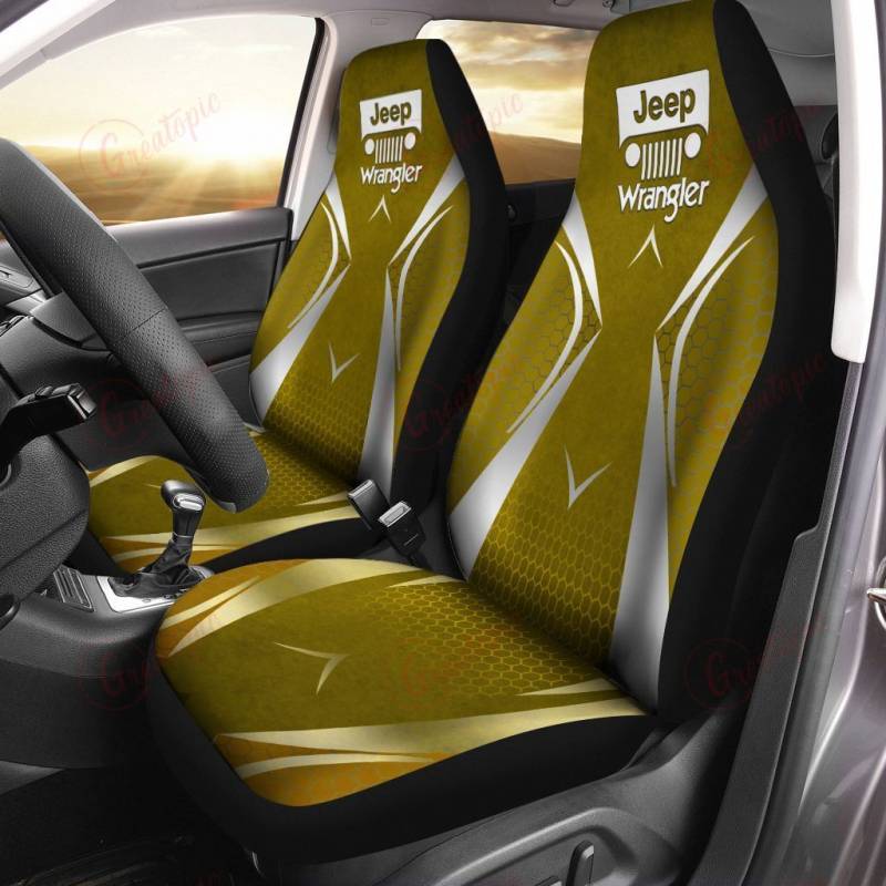 Jeep Wrangler VTH Car Seat Cover (Set of 2) Ver 1 (Yellow)