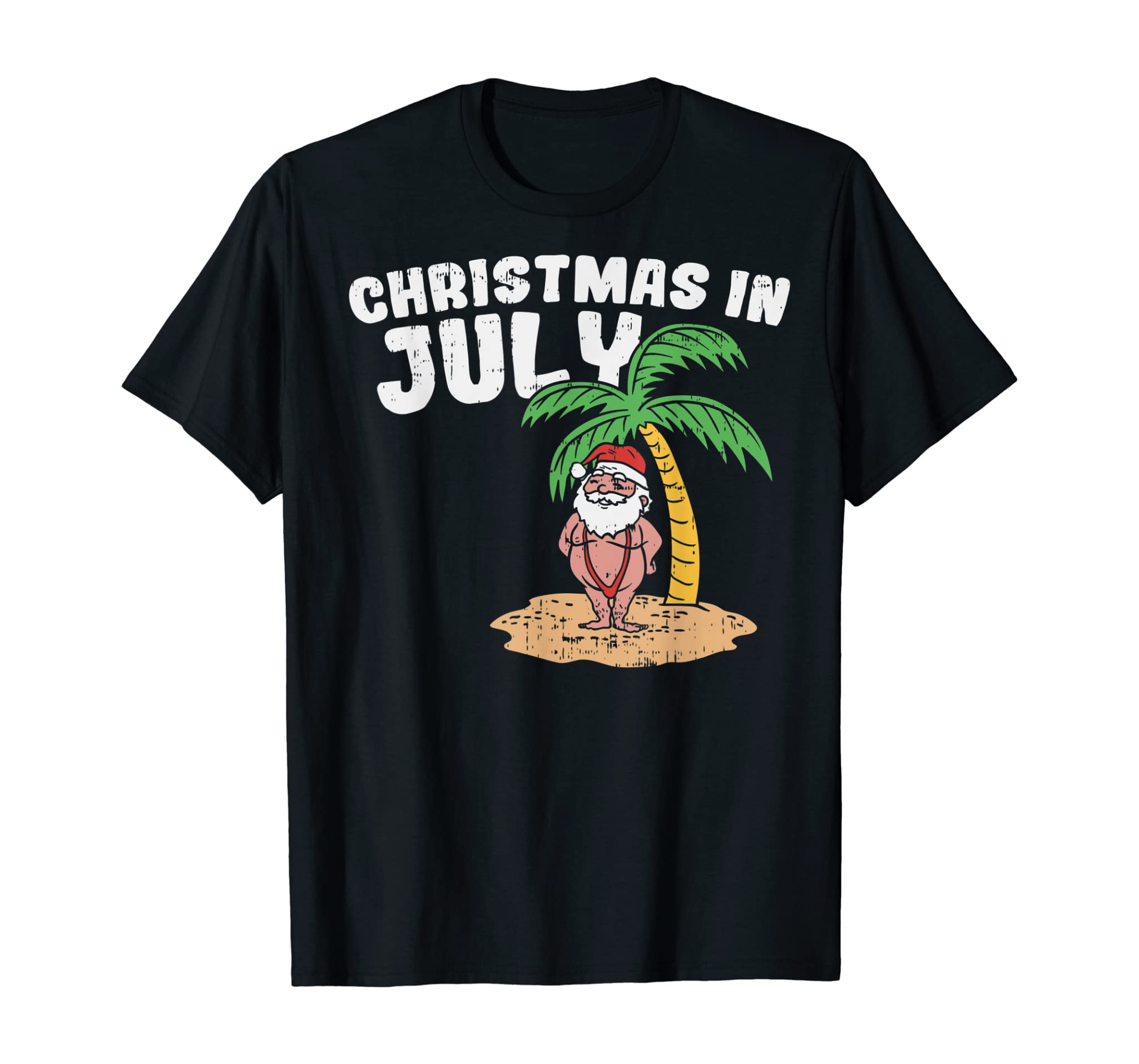 Christmas In July Beach Santa Funny Summer Vacation Gift T-Shirt