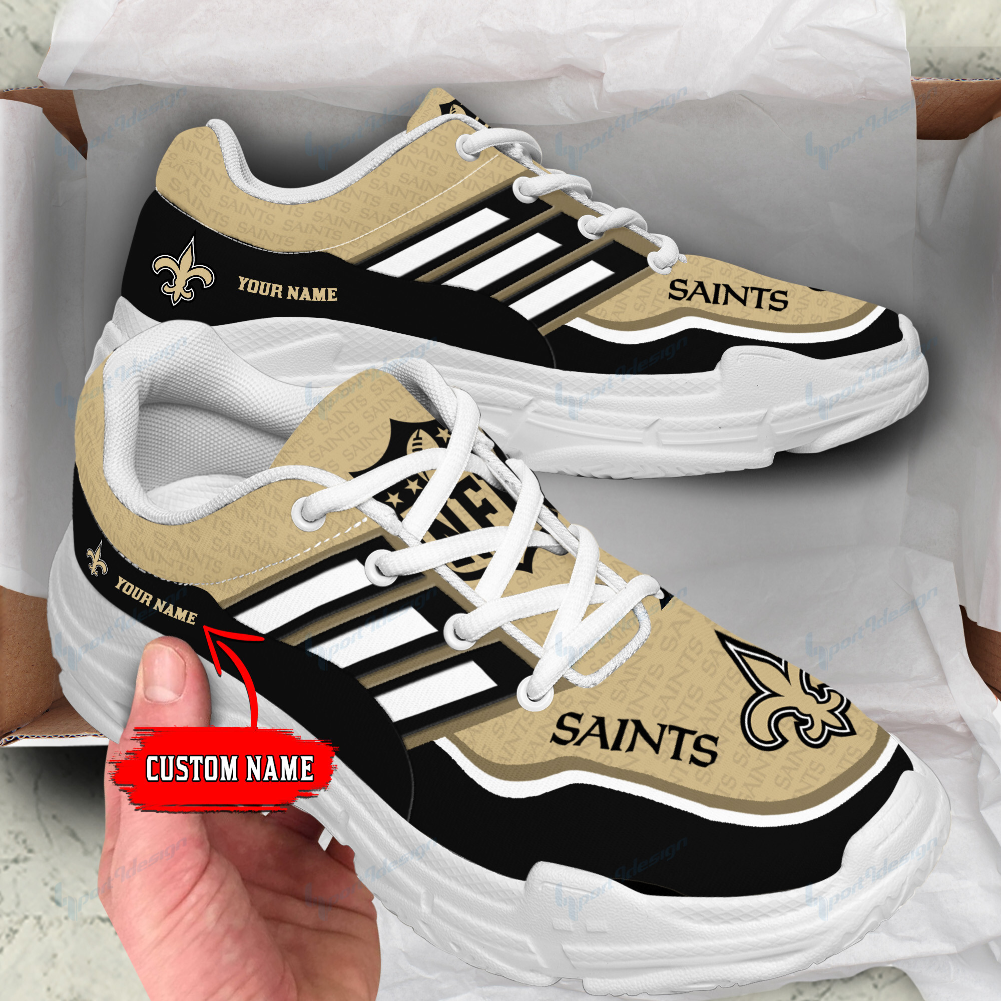 New Orleans Saints Personalized Chunky Sneakers 14