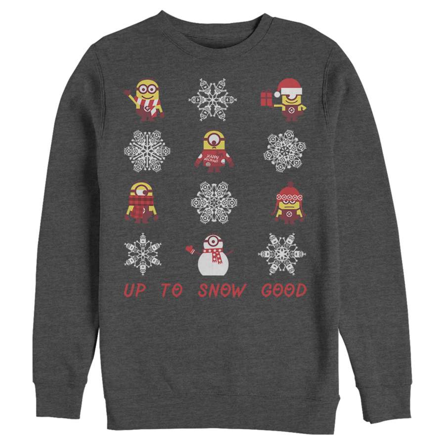 Despicable Me Men’s Christmas Up to Snow Good  Sweatshirt