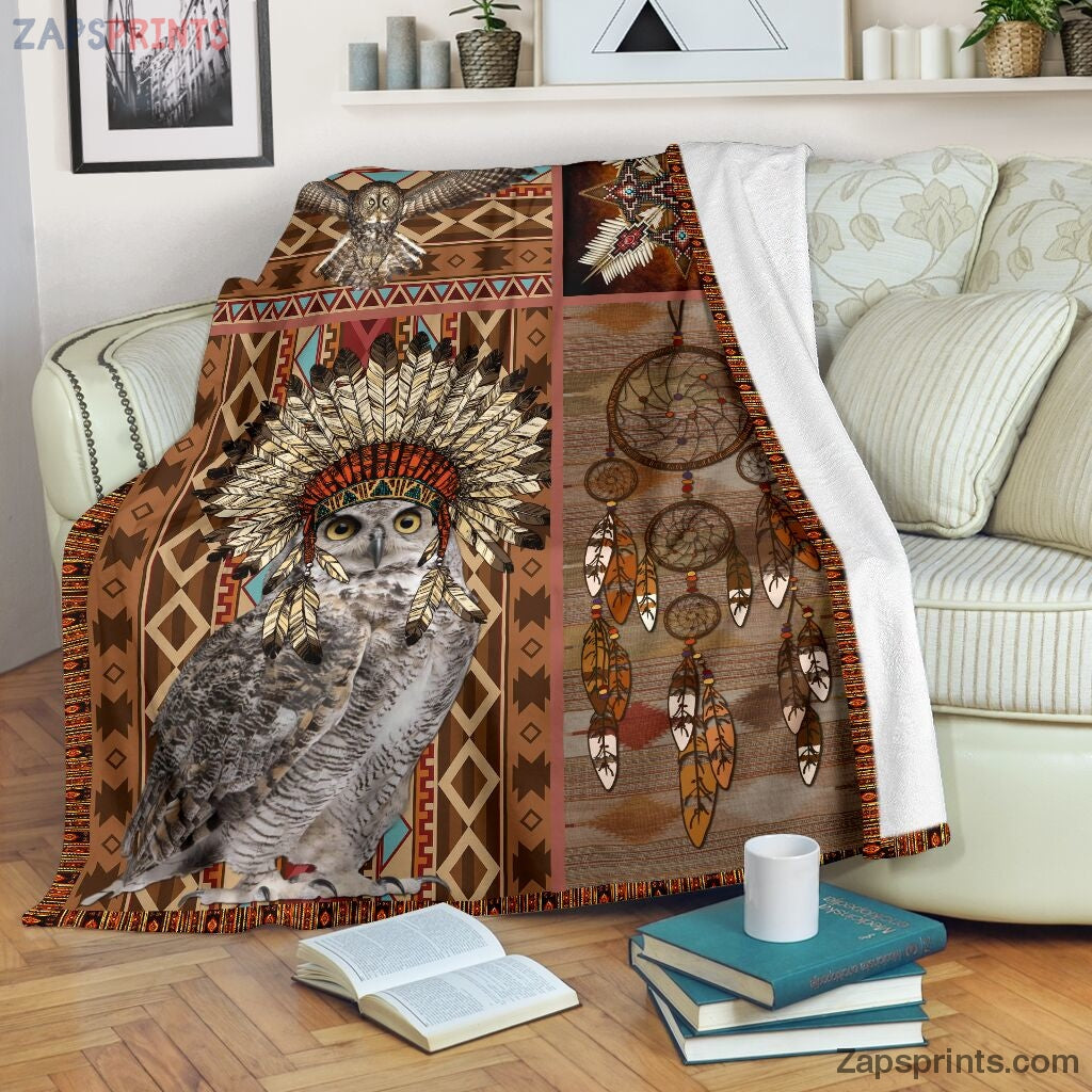 Mt 6 Native American Style Owl Blanket – Cool Gift Ideas