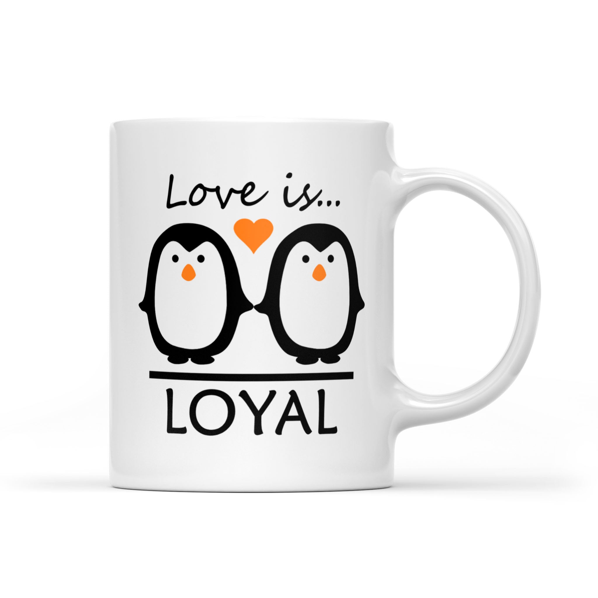 Penguin Love Valentine Gift – White Mug