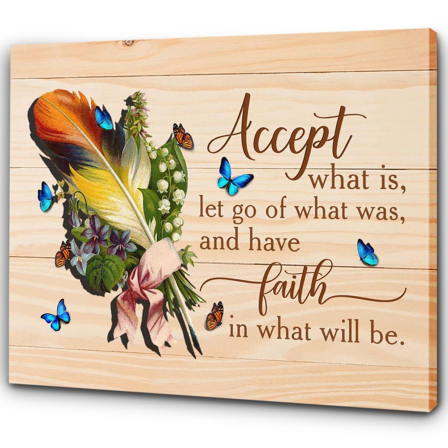 Accept Memorial Gift For Family Home Decor Wall Art Canvas Memorial Home Decor