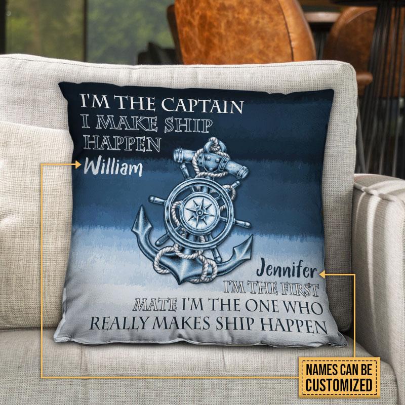 Sailor I’M A Captain Custom Pillow, Sailor Couple Gift
