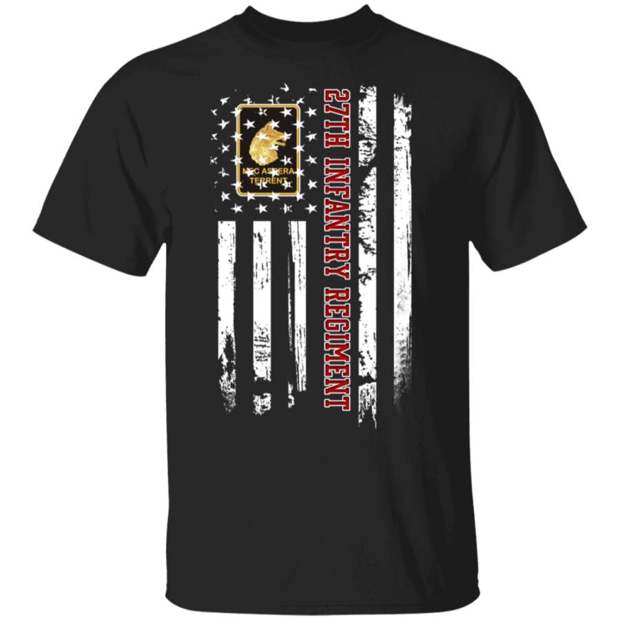 27th Infantry Regiment Veteran American Flag Father’s Day Veteran’s Day Tshirt