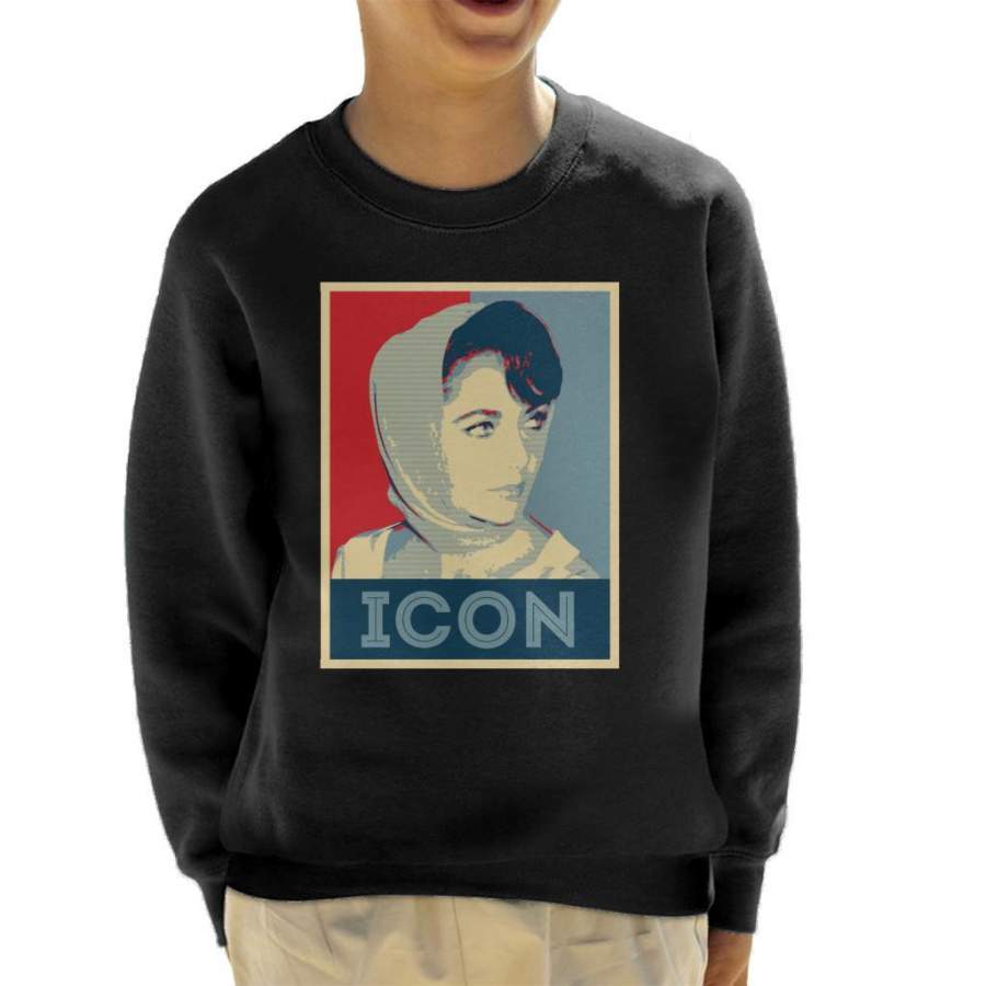 Elizabeth Taylor Hope Poster Inspired Icon Kid’s Sweatshirt