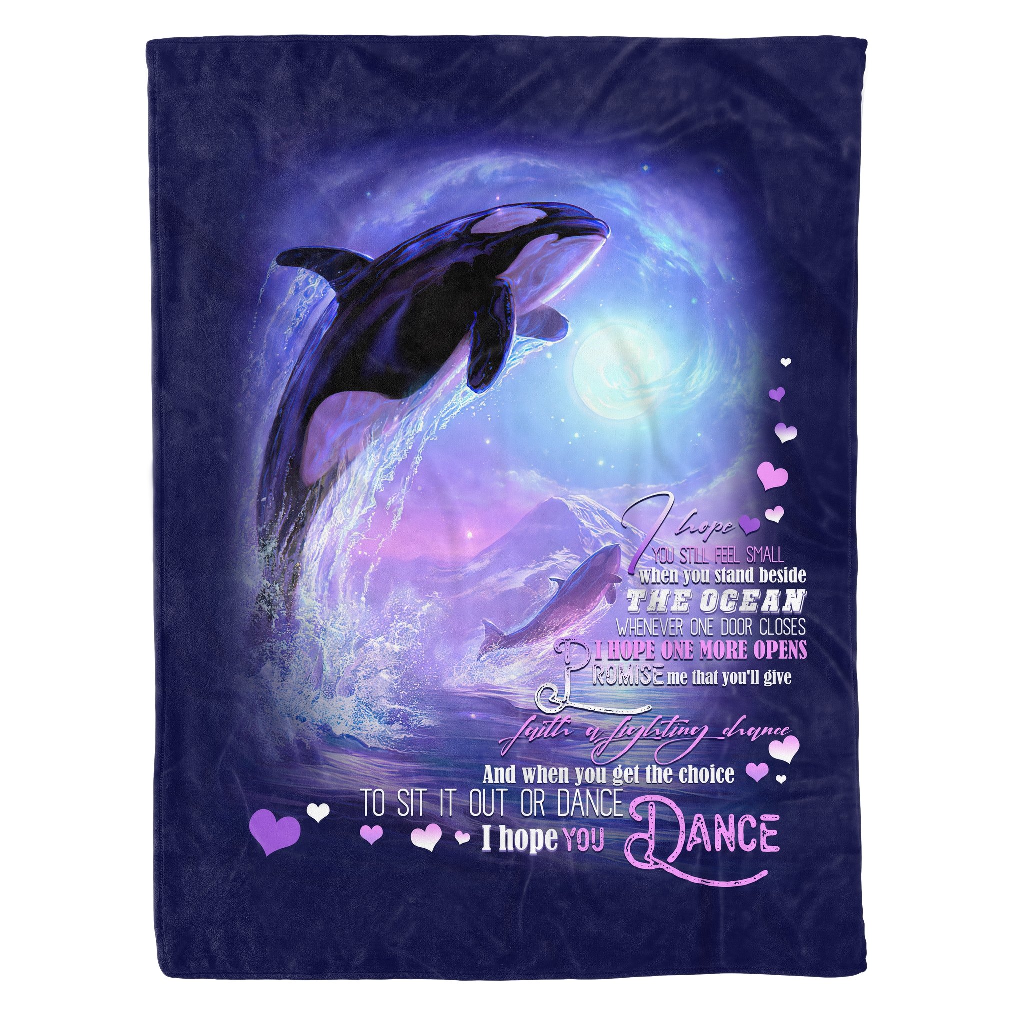 Whale – I Hope You Dance – Fleece Blanket