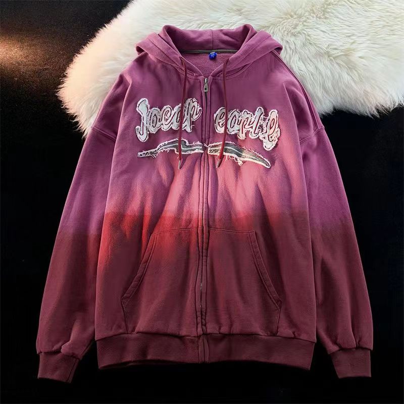 2022 Kawaii Women Y2K Clothes Hoodies Harajuku Zip Up Hoodie Sweatshirts Goth Streetwear Loose Hooded Grunge Jackets Coat alx