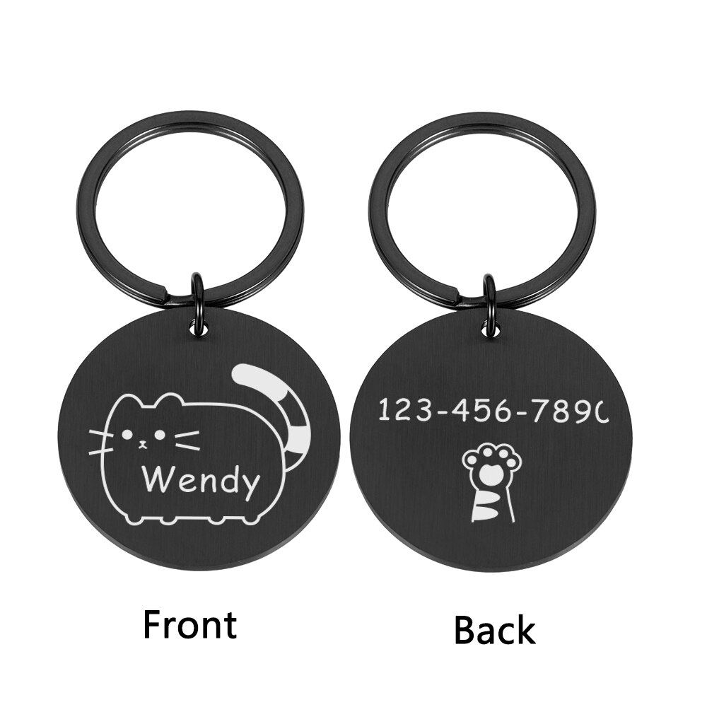 Customized Cat Collar Tags Necklaces ID Nameplate Harness Puppy Kitten Pets Accessories Personalized Supplies for Cats Dog Plate alx