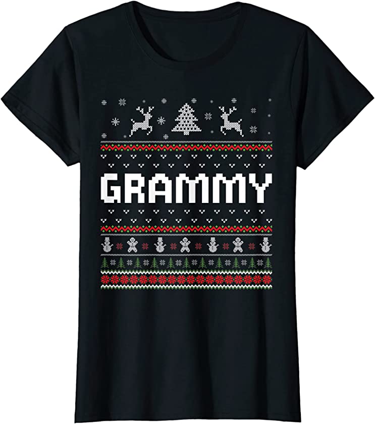 Womens Grammy Ugly Holiday Party Matching Ugly Christmas Sweater T-Shirt