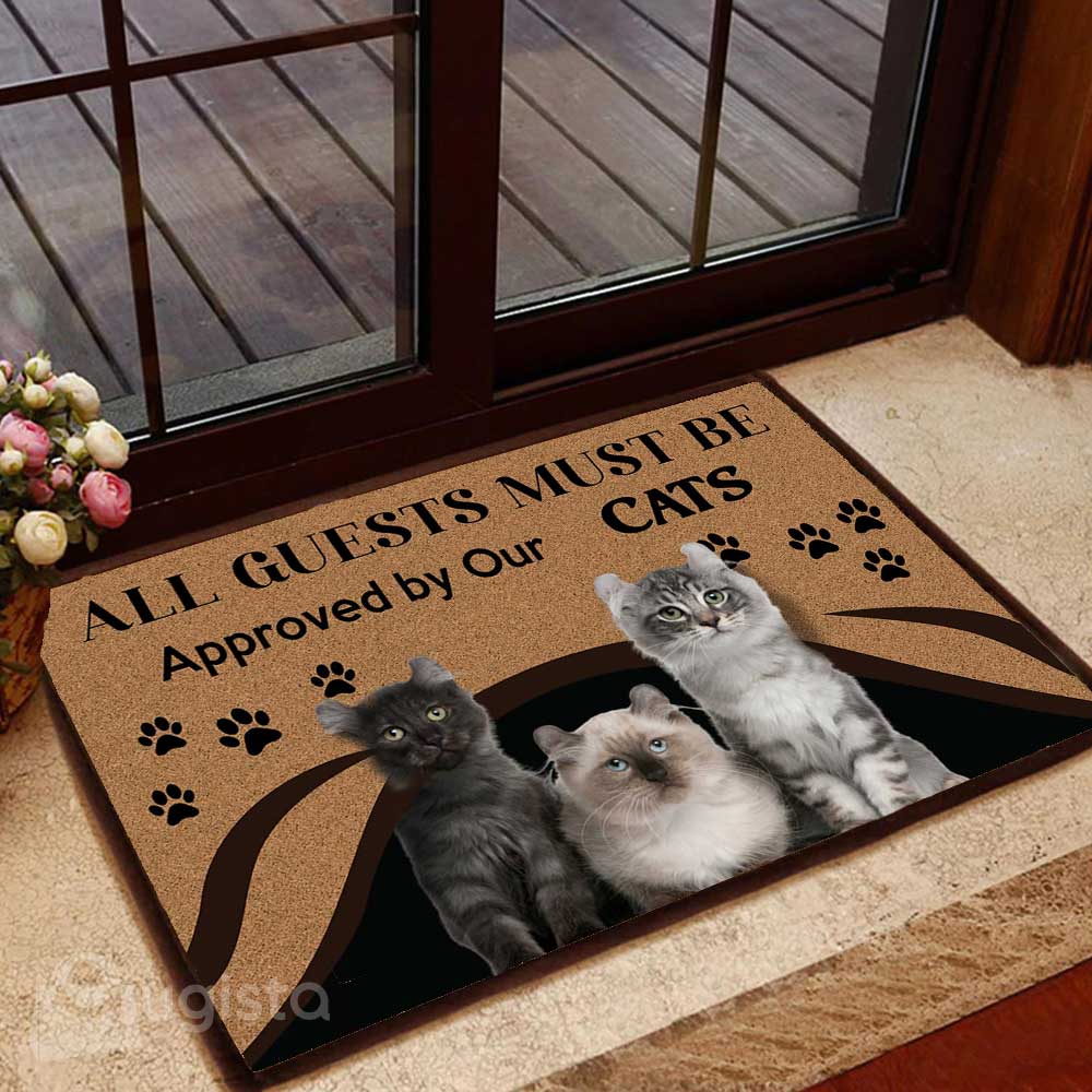 All Guests Must Be Approved By Our Cats 01 All Over Printing Doormat Pre2280