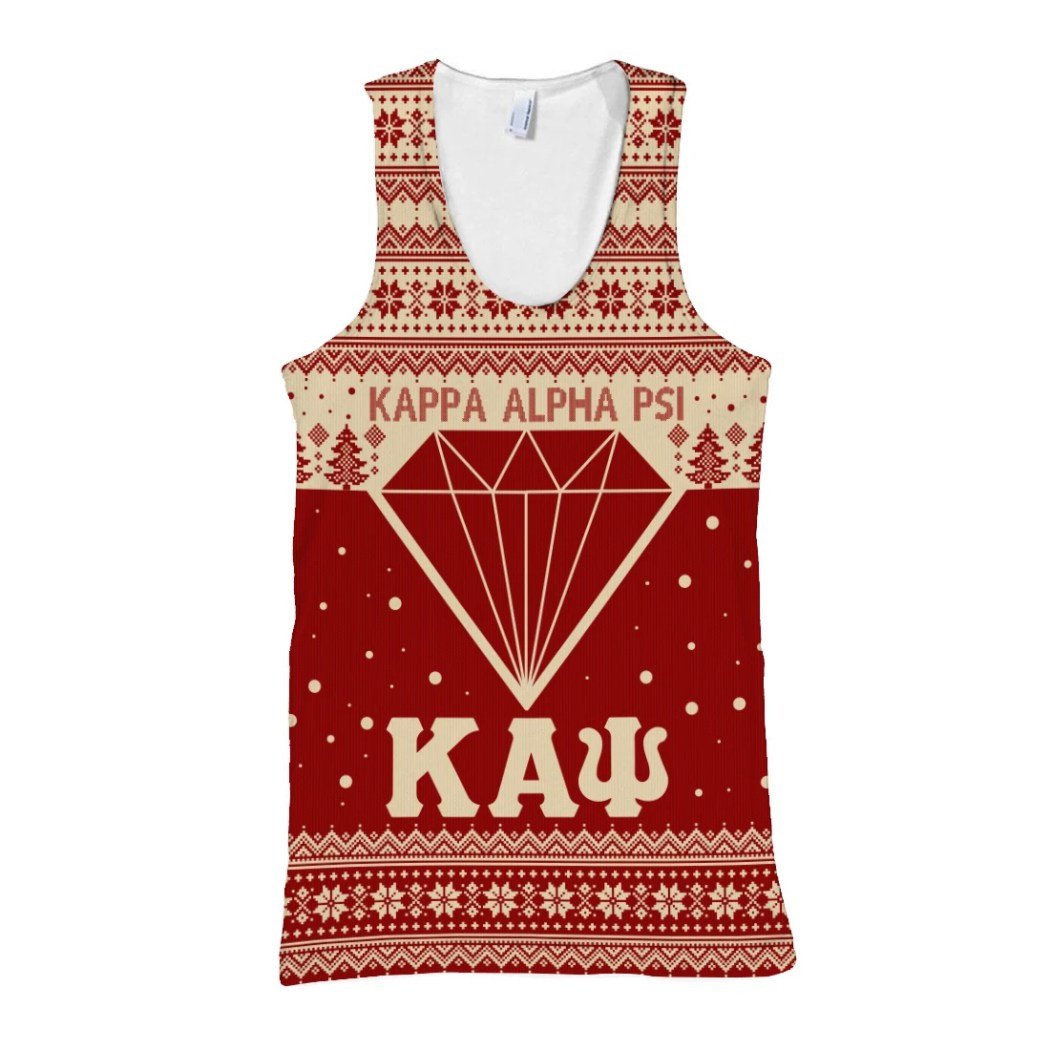 Getteestore Tank Top – Kappa Alpha Psi Diamond Christmas Tank Top A31