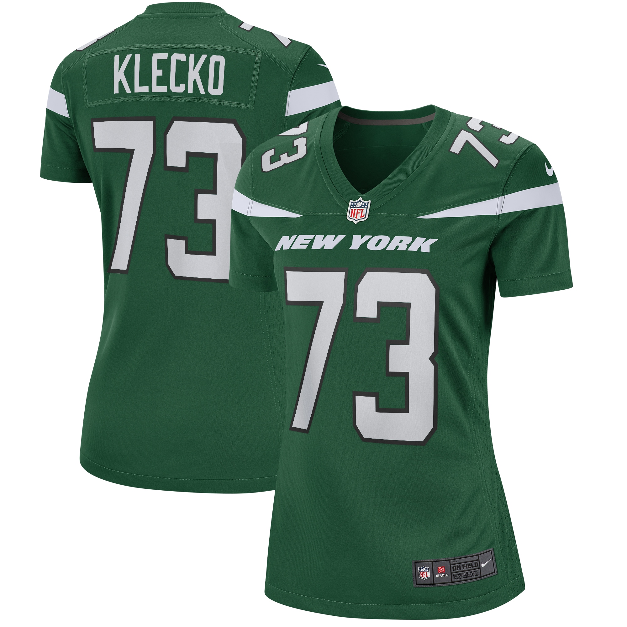 Women’s New York Jets Joe Klecko Gotham Green Game Retired Player Jersey