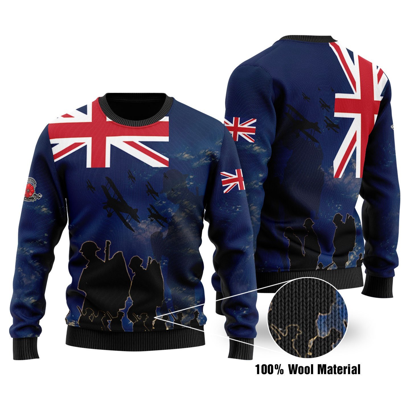 United Kingdom Veterans Ugly Christmas Sweater | Unisex | Adult | Us1681