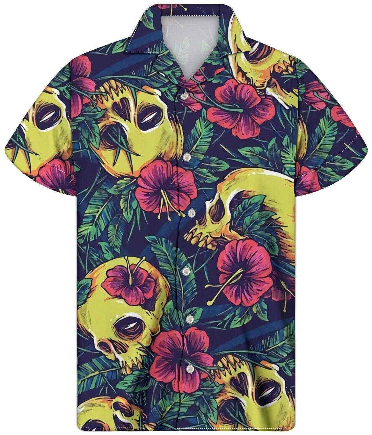 Vintage Tropical Skull Hawaii Shirts #Dh