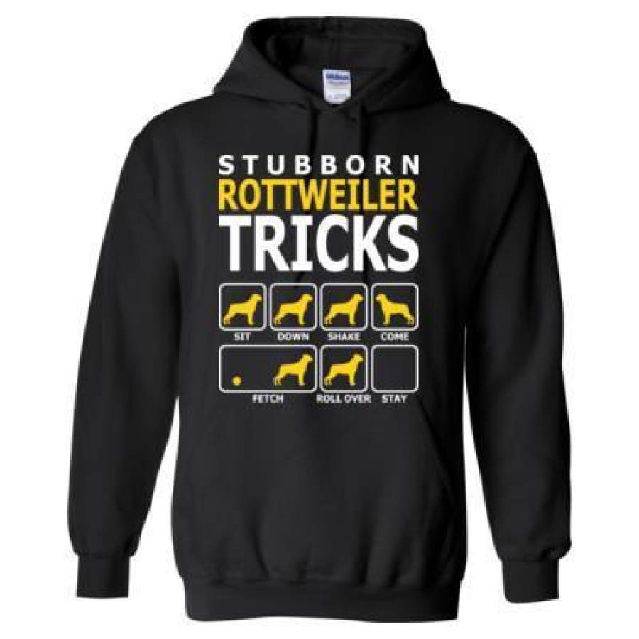 AGR Stubborn Rottweiler Dog Tricks – Heavy Blend™ Hooded Sweatshirt