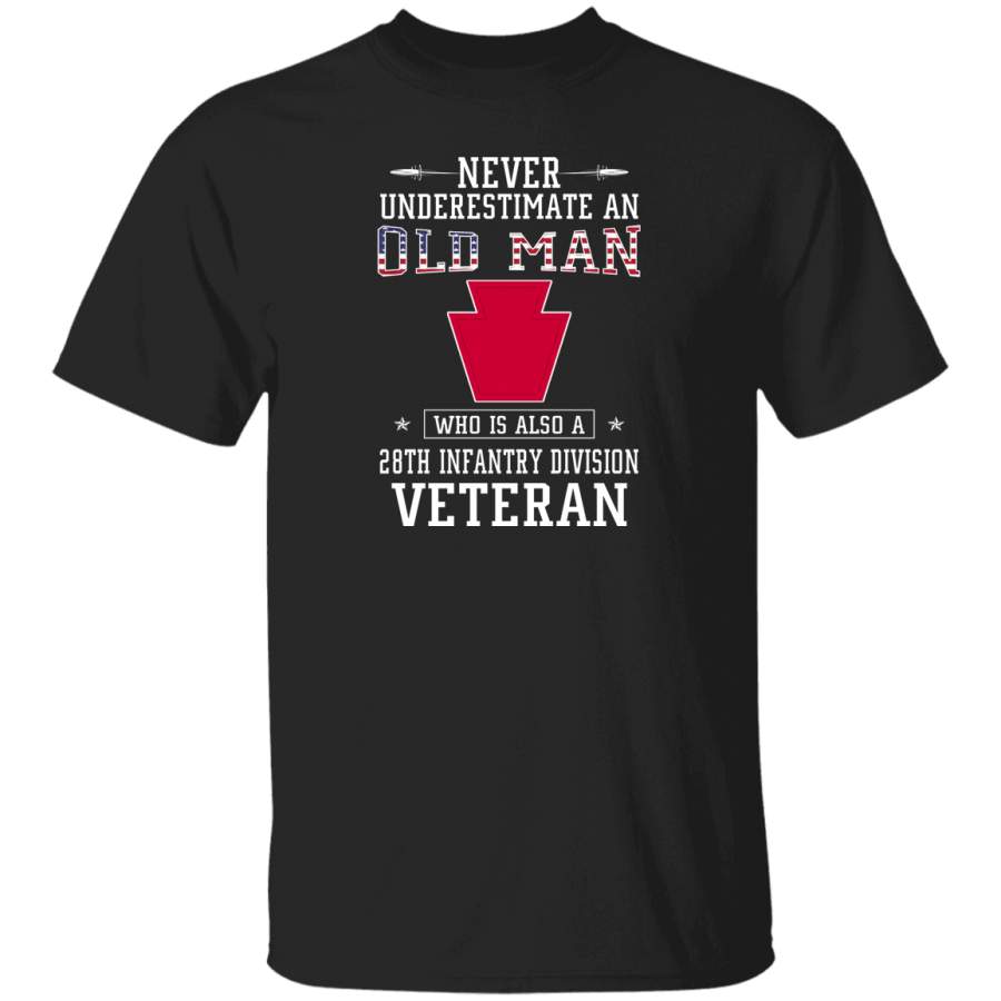 Never Underestimate a 28th Infantry Division Veteran T-Shirt Veterans Day Christmas Gift Mug